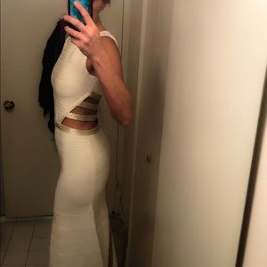 Herve Leger sequined gown